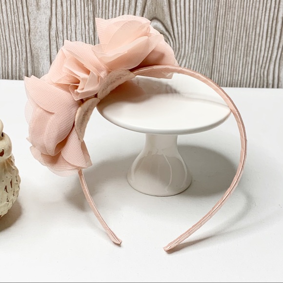 Adorable Floral & Faux Pearl Headband in Blush - Picture 10 of 12